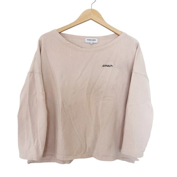 Maison Labiche Paris Amour Light Pink Sweater Sz XS/S - Picture 1 of 6